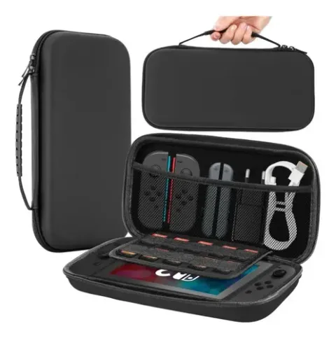 Estuche Goma Negro Rígido Switch 2