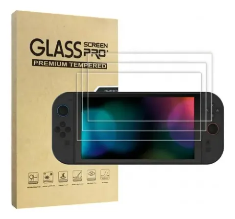 Pack x3 Lámina Mica Vidrio Switch 2