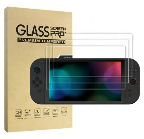 Pack x3 Lámina Mica Vidrio Switch 2