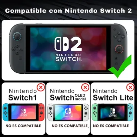 Foto 4 de Estuche Rígido Switch 2 + Lámina Vidrio Negro
