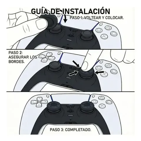 Foto 5 de Pack 4 Grips Goma Joystick PS5 / PS4 / Xbox (Negro)